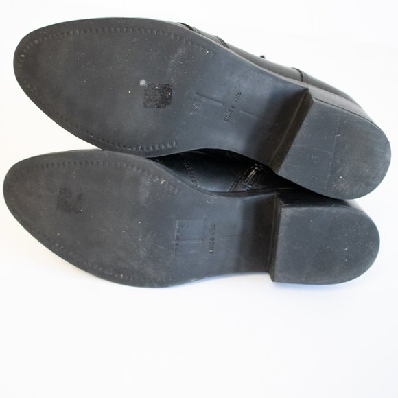 Dolce Vita Black Heeled Lace-Up Combat Boots - Picture 8 of 10